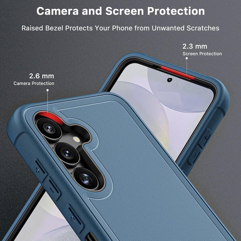 M MYBAT PRO Maverick Series for Samsung Galaxy S25 Case with Belt Clip Holster, Heavy Duty Military Grade Drop Protective Case w 360° Rotating Stand (No Screen Protector) Blue - Image 4